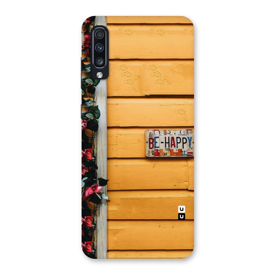 Be Happy Yellow Wall Back Case for Galaxy A70