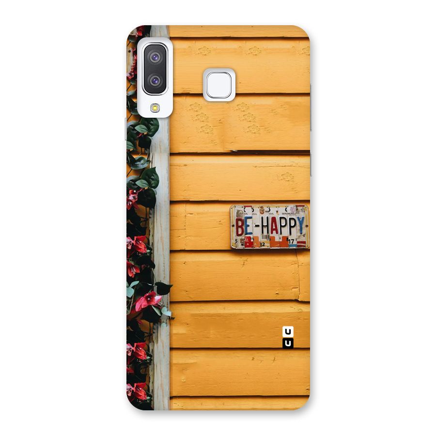 Be Happy Yellow Wall Back Case for Galaxy A8 Star
