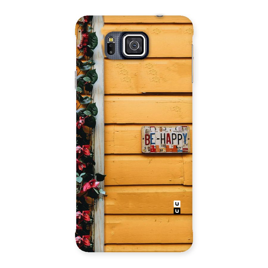 Be Happy Yellow Wall Back Case for Galaxy Alpha