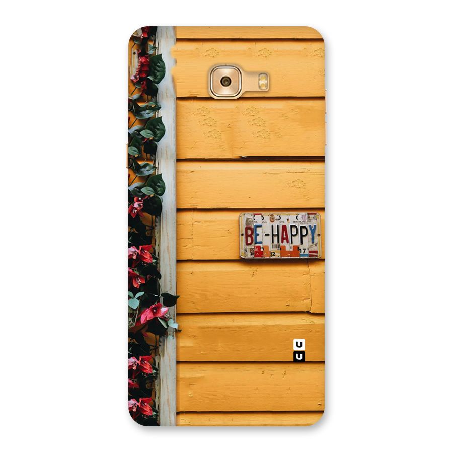 Be Happy Yellow Wall Back Case for Galaxy C9 Pro