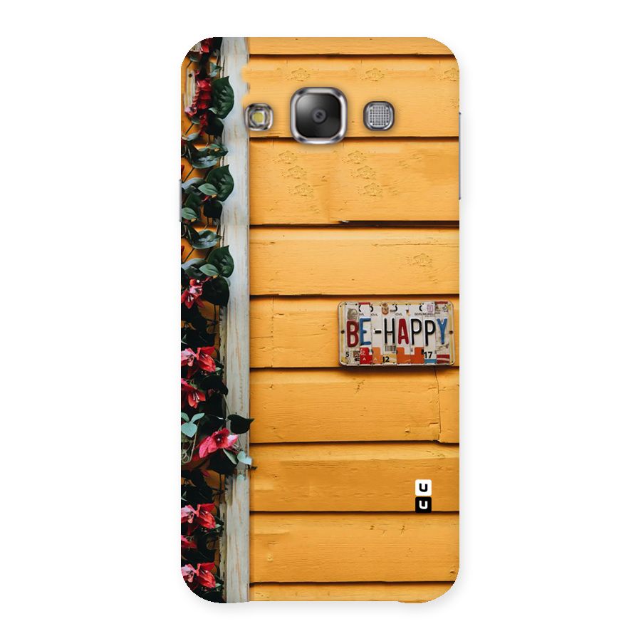 Be Happy Yellow Wall Back Case for Galaxy E7