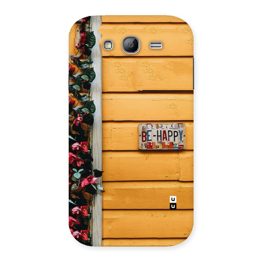 Be Happy Yellow Wall Back Case for Galaxy Grand Neo Plus