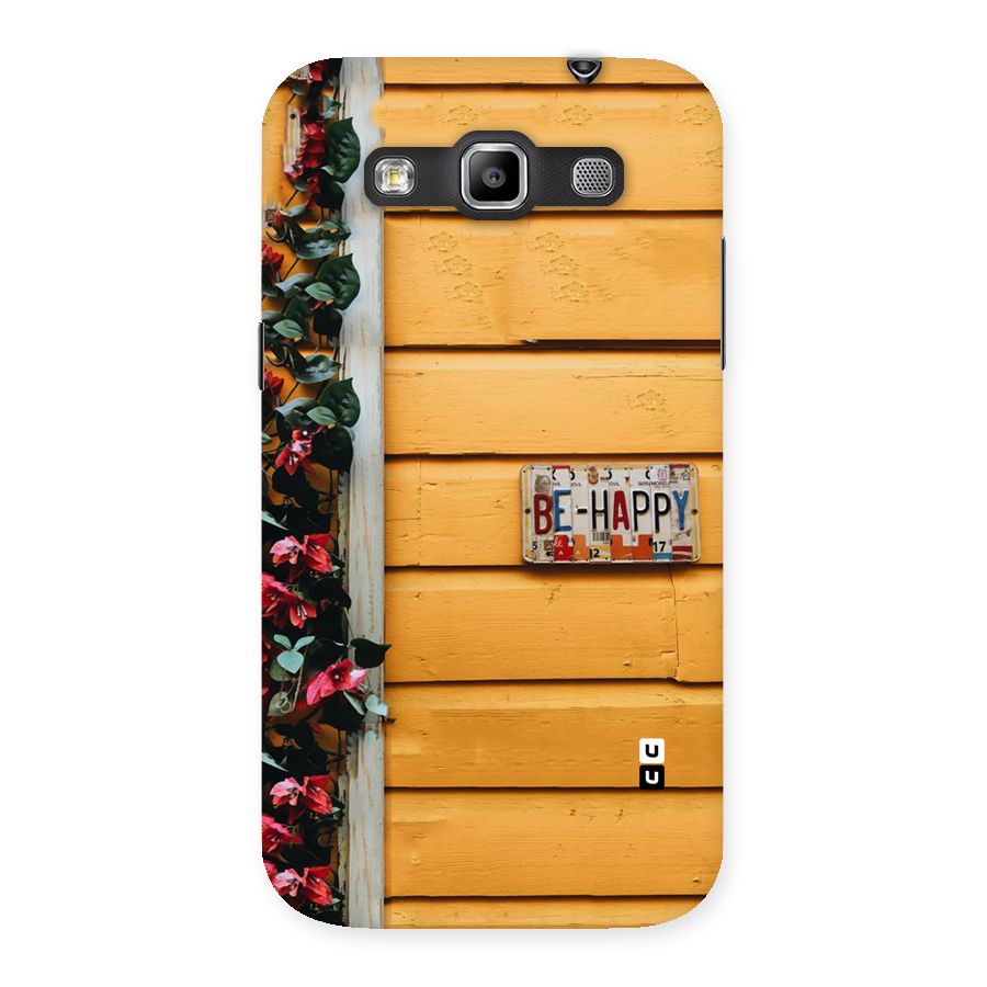 Be Happy Yellow Wall Back Case for Galaxy Grand Quattro