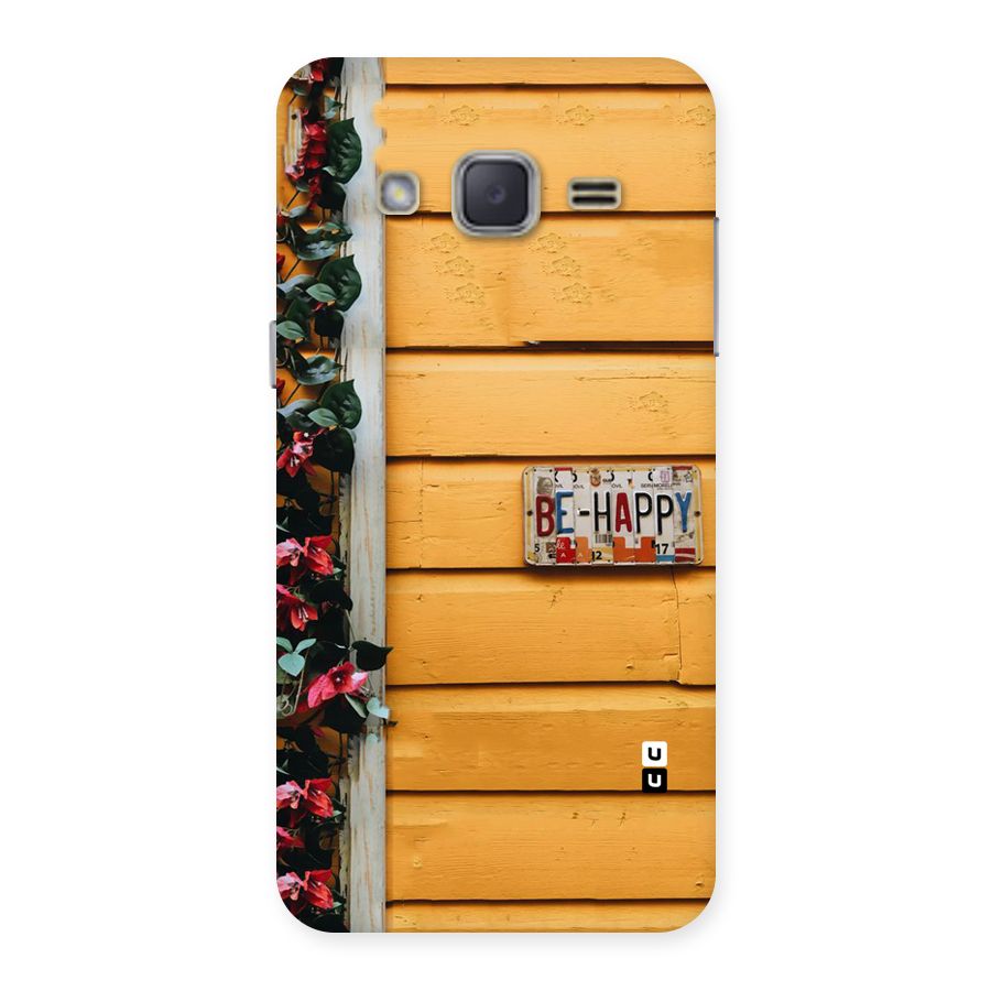 Be Happy Yellow Wall Back Case for Galaxy J2