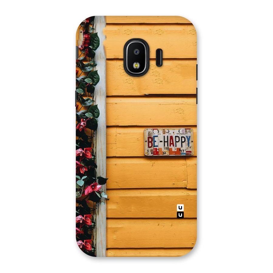 Be Happy Yellow Wall Back Case for Galaxy J2 Pro 2018