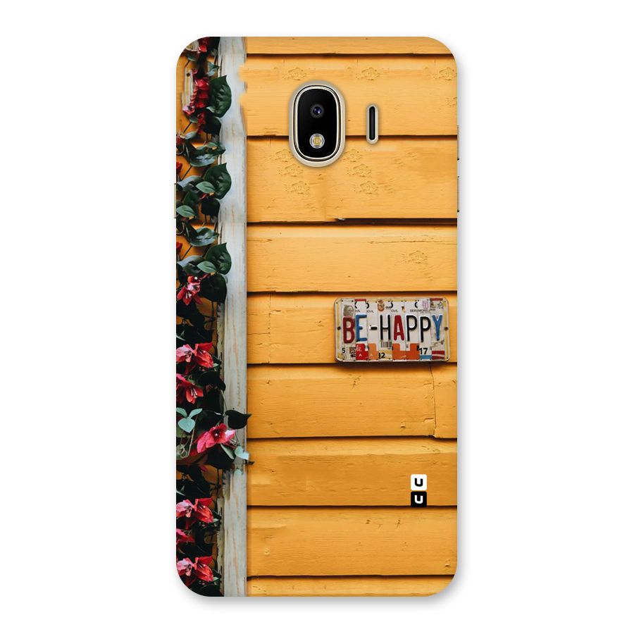 Be Happy Yellow Wall Back Case for Galaxy J4