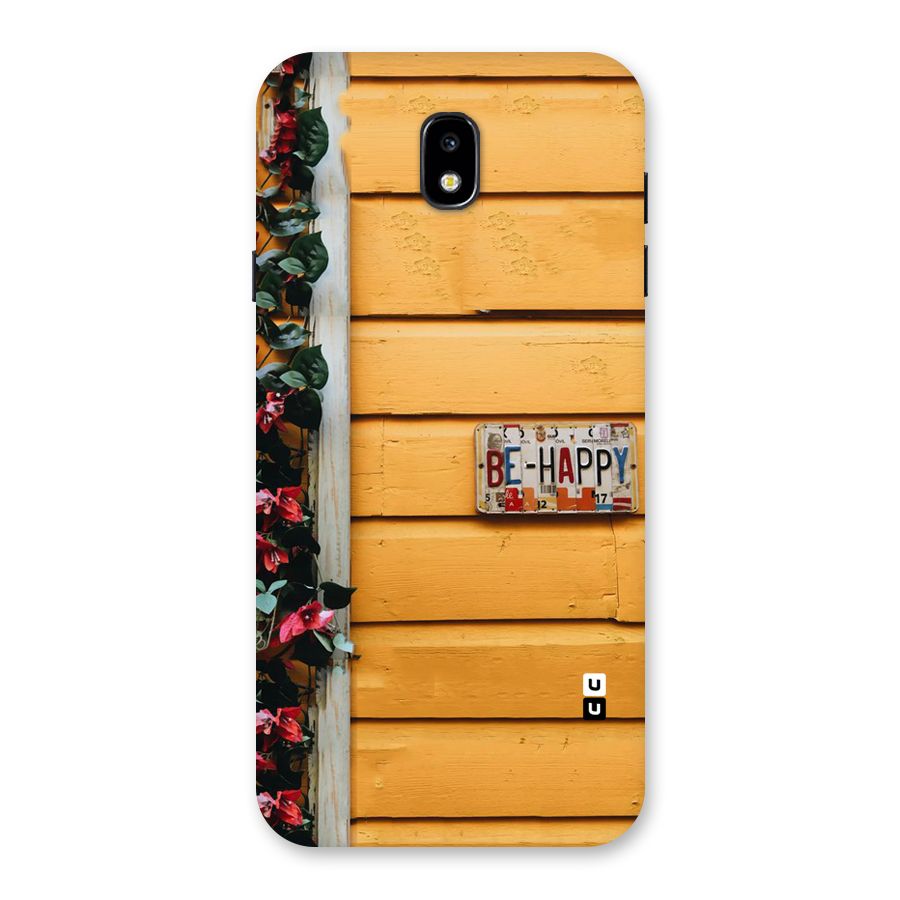Be Happy Yellow Wall Back Case for Galaxy J7 Pro