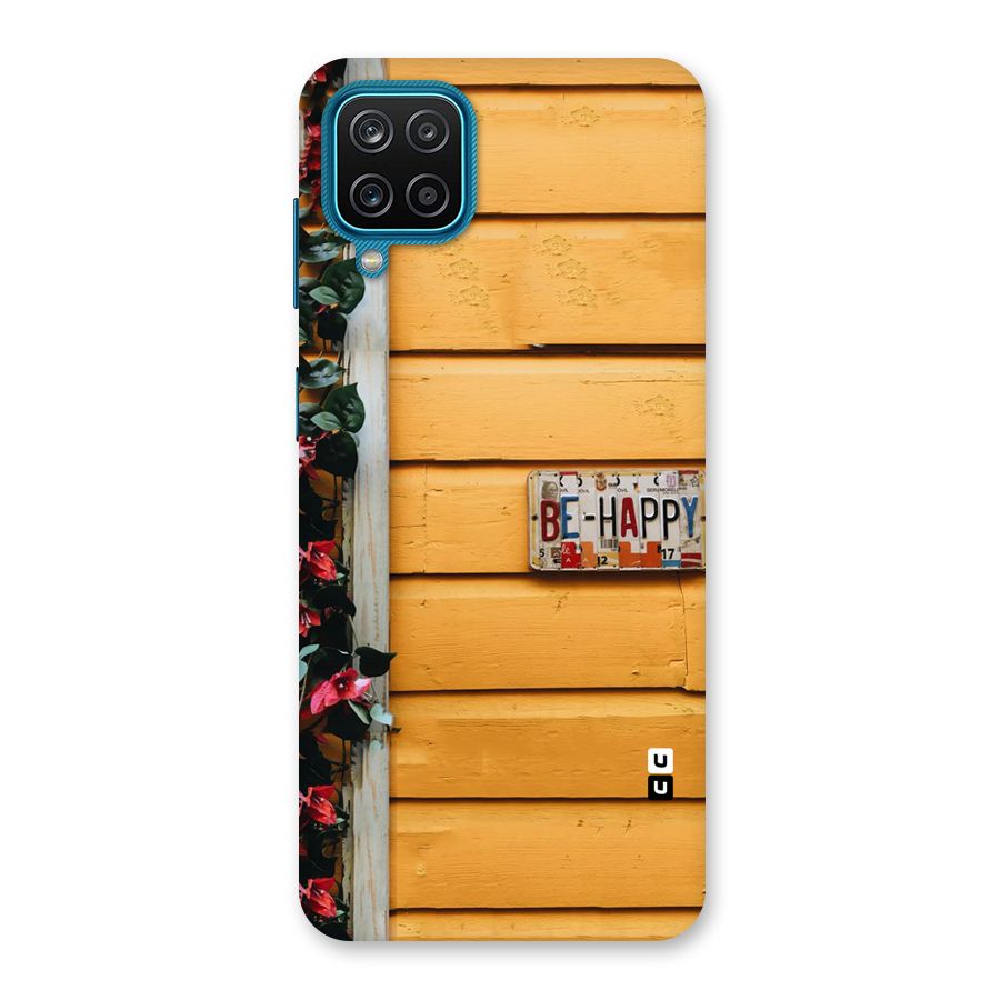 Be Happy Yellow Wall Back Case for Galaxy M12