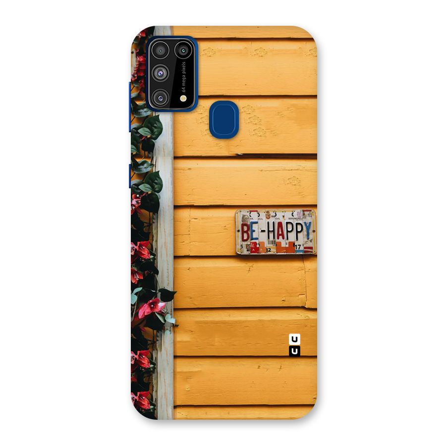Be Happy Yellow Wall Back Case for Galaxy M31