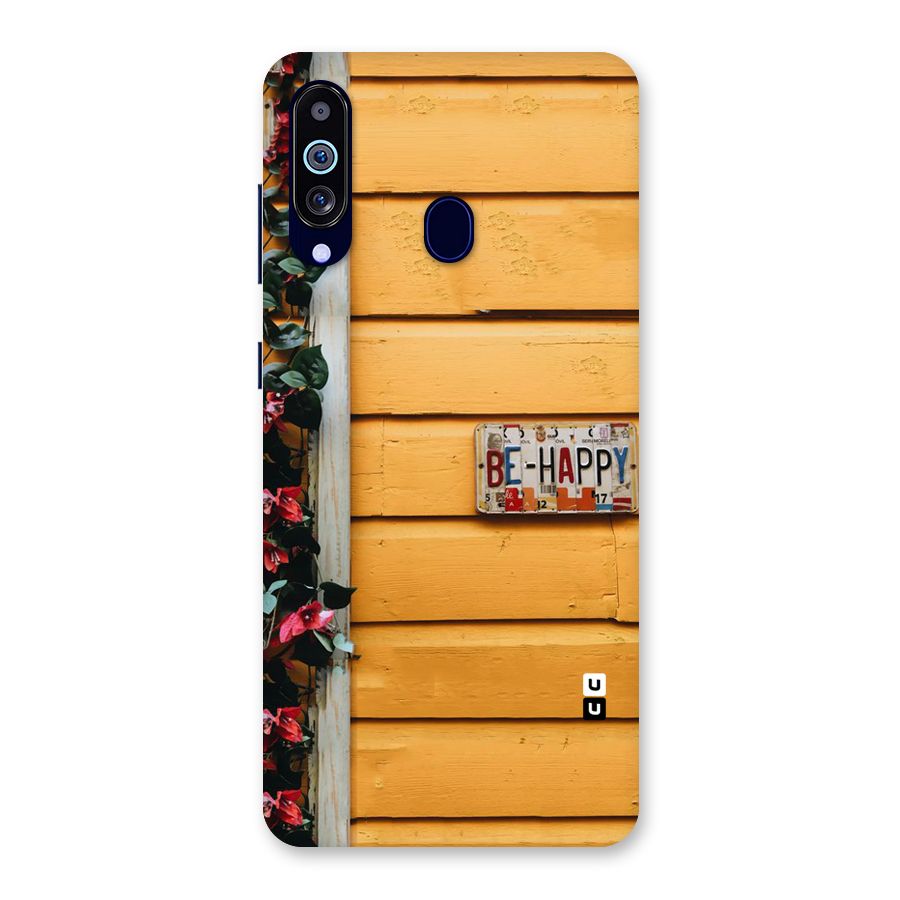 Be Happy Yellow Wall Back Case for Galaxy M40