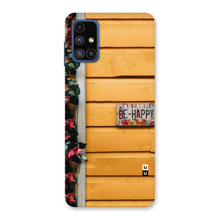 Be Happy Yellow Wall Back Case for Galaxy M51