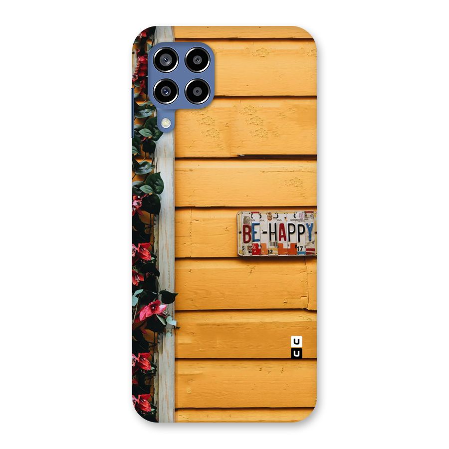 Be Happy Yellow Wall Back Case for Galaxy M53 5G