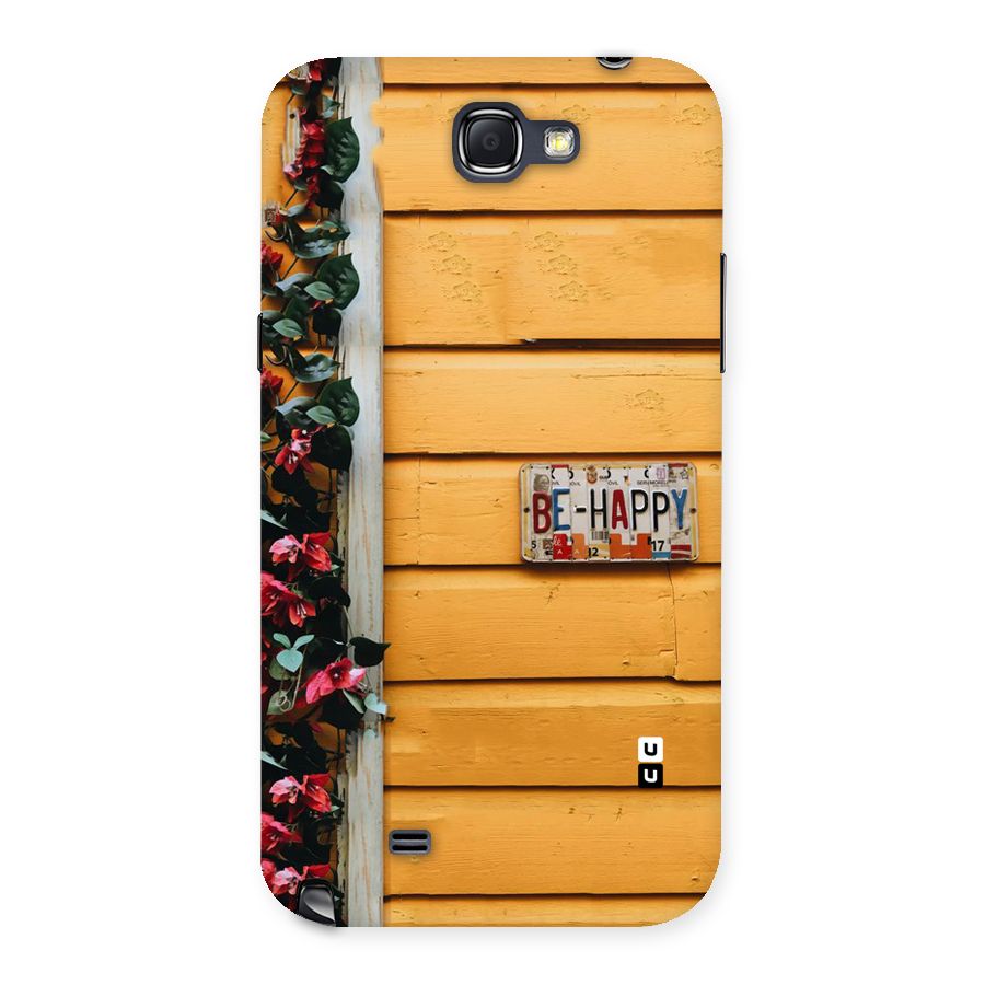 Be Happy Yellow Wall Back Case for Galaxy Note 2