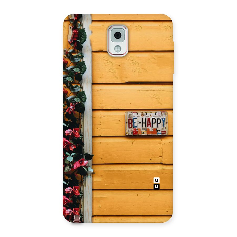Be Happy Yellow Wall Back Case for Galaxy Note 3