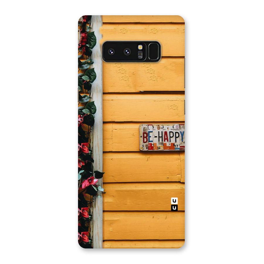 Be Happy Yellow Wall Back Case for Galaxy Note 8