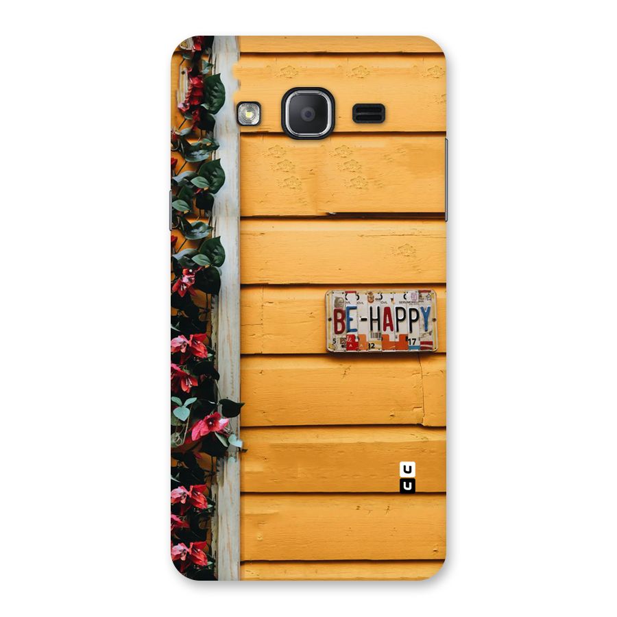 Be Happy Yellow Wall Back Case for Galaxy On7 2015