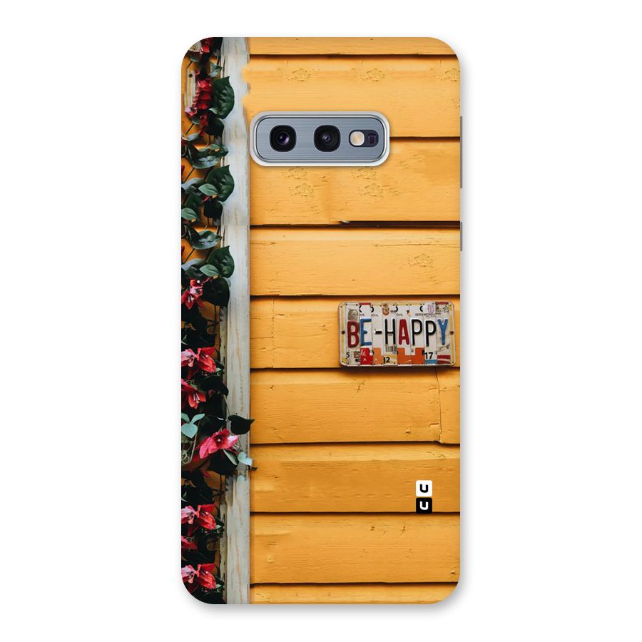 Be Happy Yellow Wall Back Case for Galaxy S10e