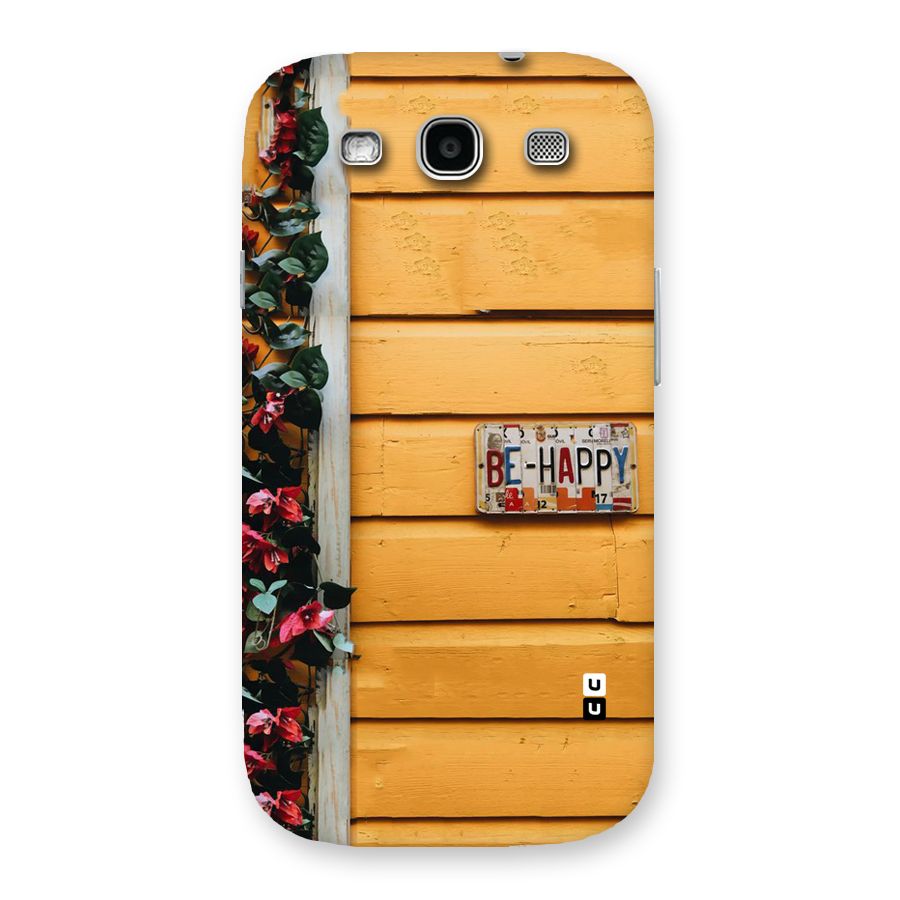Be Happy Yellow Wall Back Case for Galaxy S3