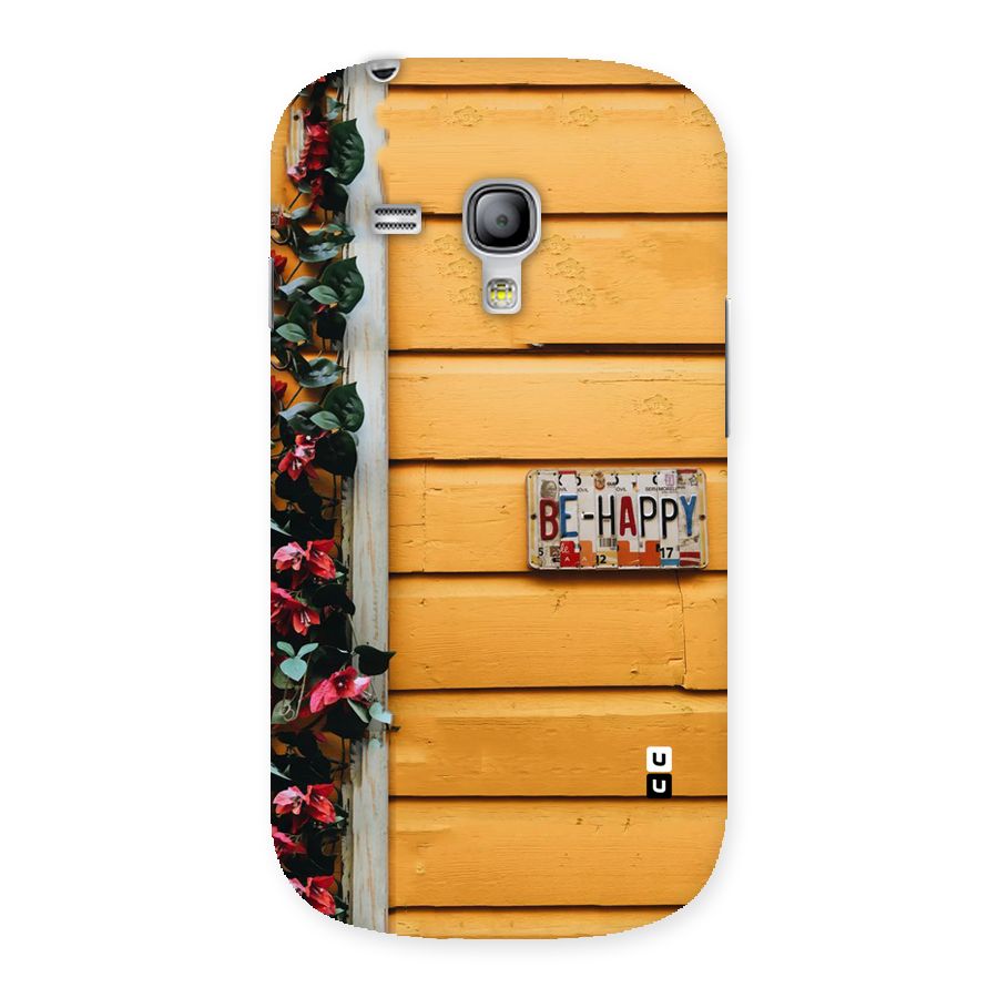 Be Happy Yellow Wall Back Case for Galaxy S3 Mini