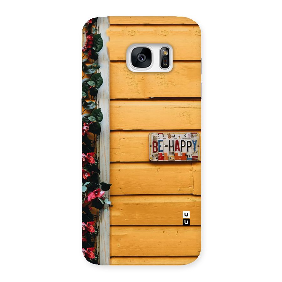Be Happy Yellow Wall Back Case for Galaxy S7 Edge