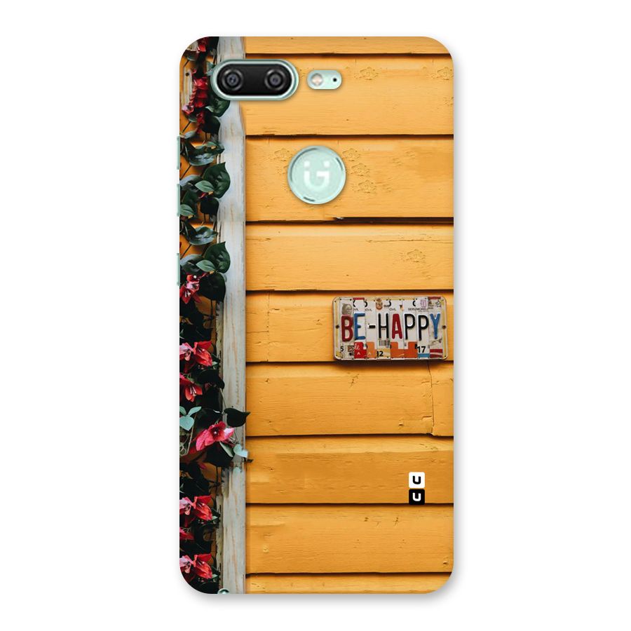 Be Happy Yellow Wall Back Case for Gionee S10