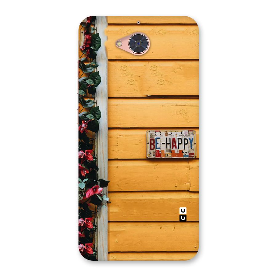 Be Happy Yellow Wall Back Case for Gionee S6 Pro