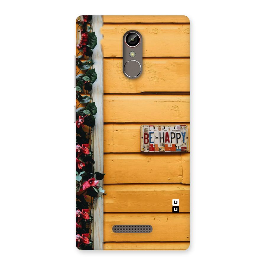 Be Happy Yellow Wall Back Case for Gionee S6s