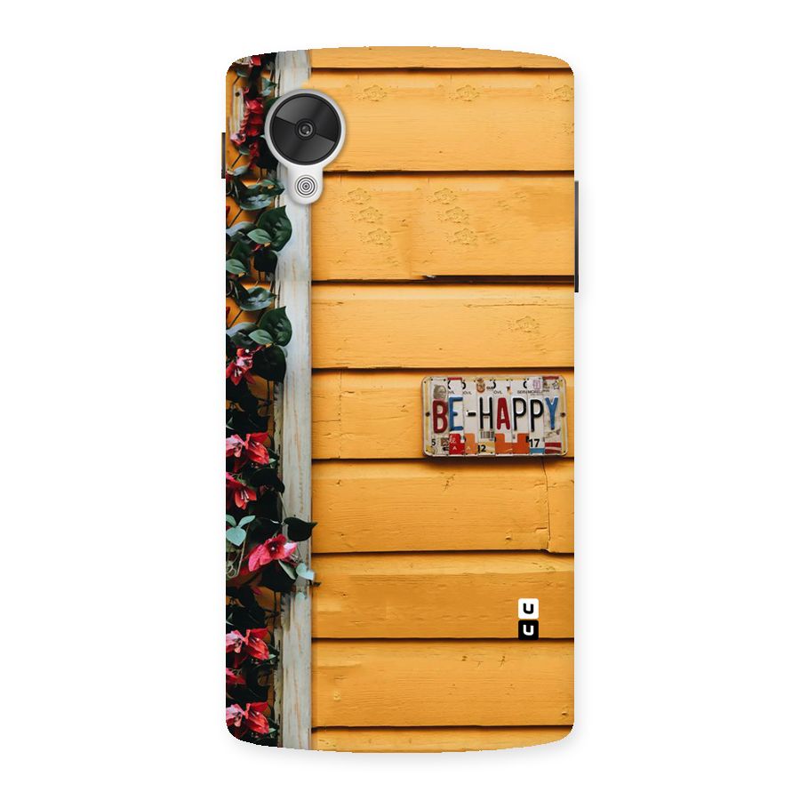 Be Happy Yellow Wall Back Case for Google Nexsus 5