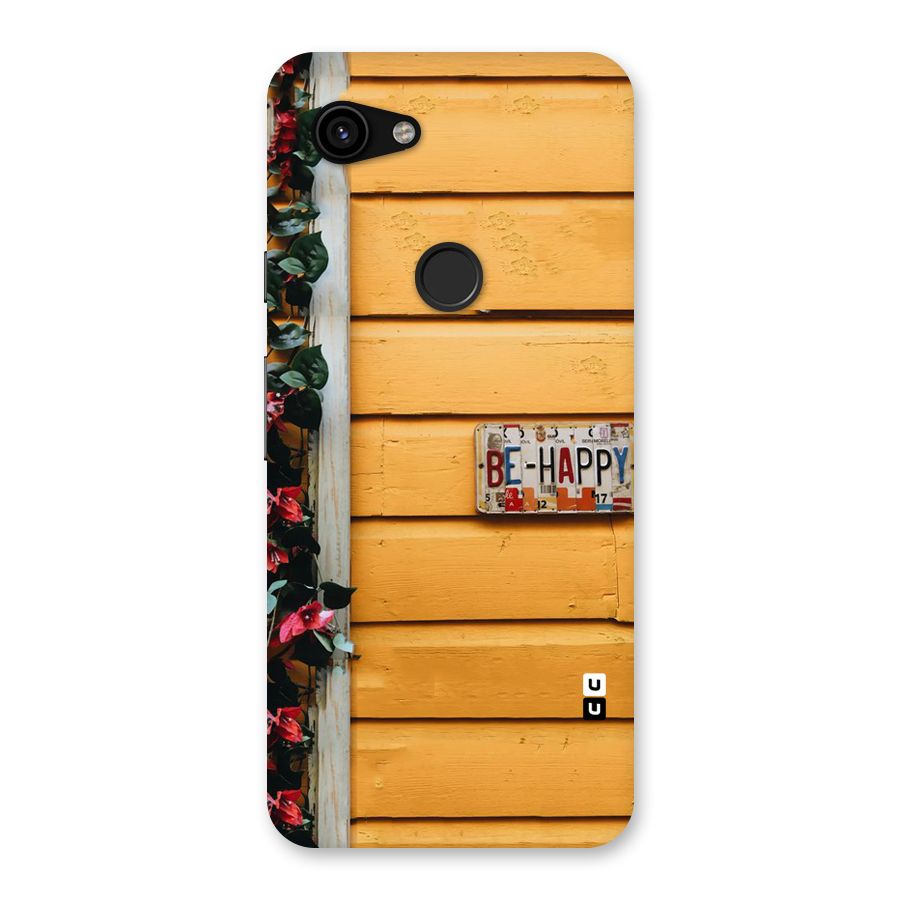 Be Happy Yellow Wall Back Case for Google Pixel 3a