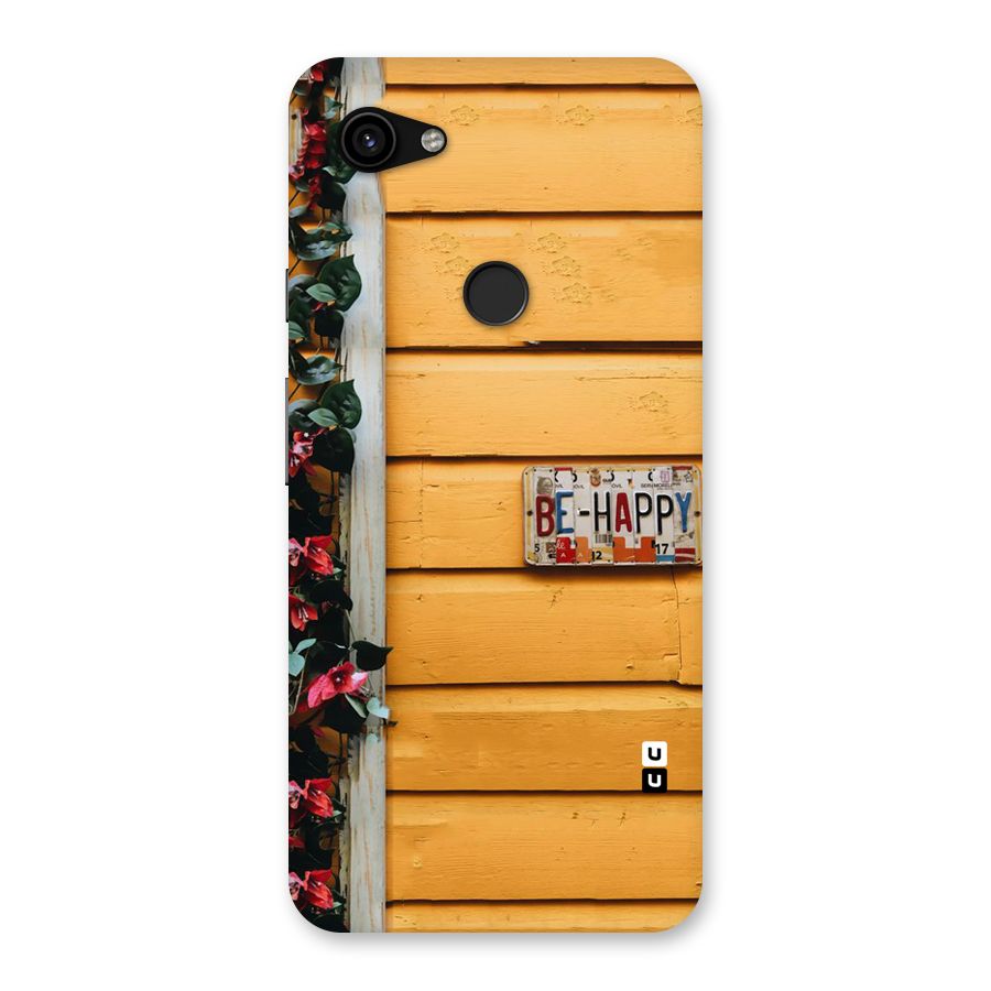 Be Happy Yellow Wall Back Case for Google Pixel 3a XL