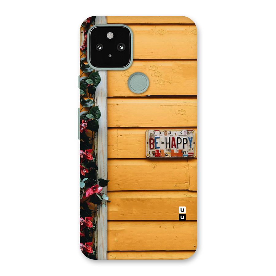 Be Happy Yellow Wall Back Case for Google Pixel 5