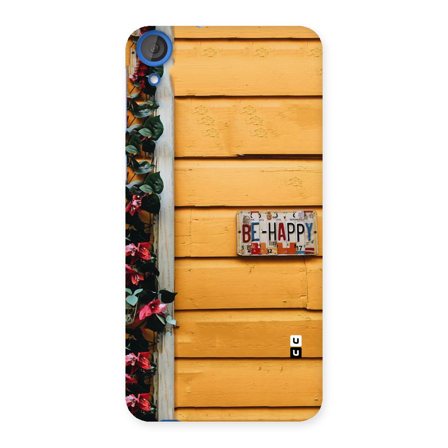 Be Happy Yellow Wall Back Case for HTC Desire 820