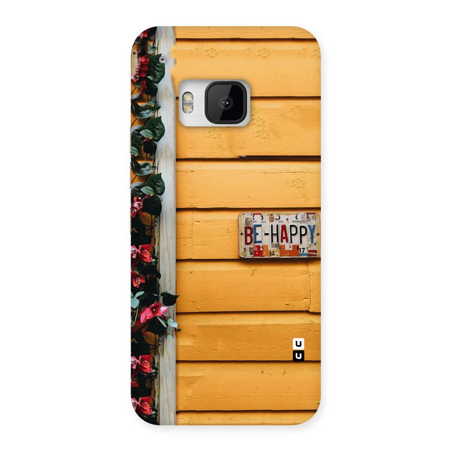 Be Happy Yellow Wall Back Case for HTC One M9