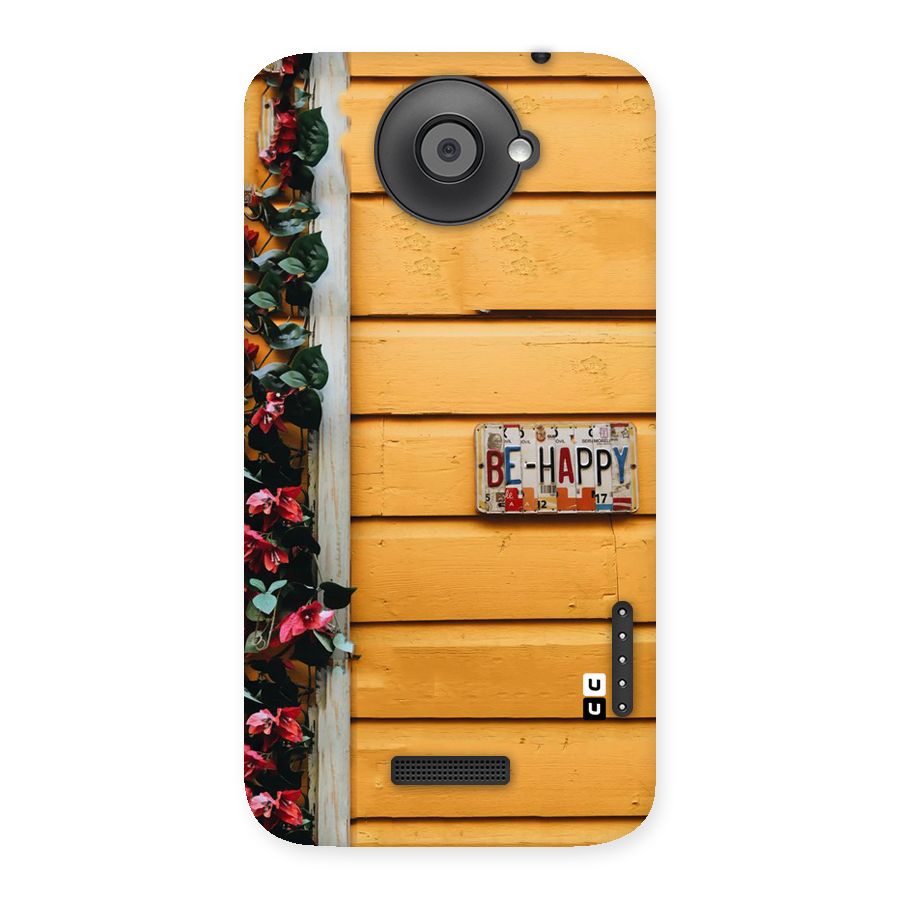 Be Happy Yellow Wall Back Case for HTC One X