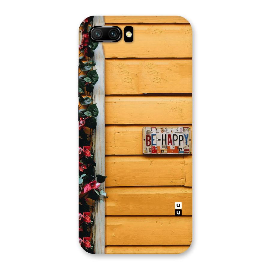 Be Happy Yellow Wall Back Case for Honor 10