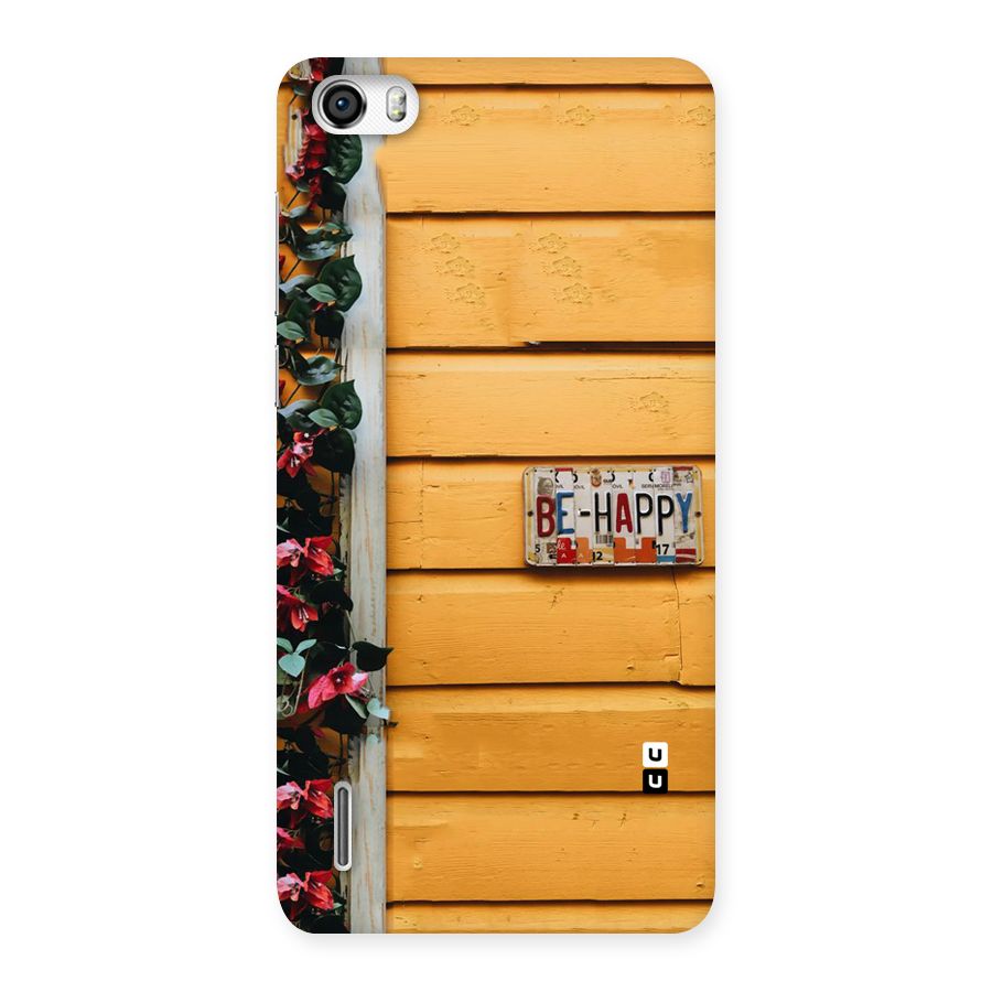 Be Happy Yellow Wall Back Case for Honor 6