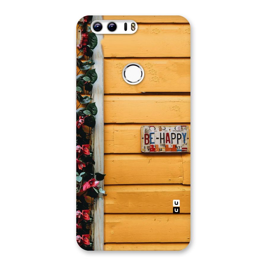 Be Happy Yellow Wall Back Case for Honor 8