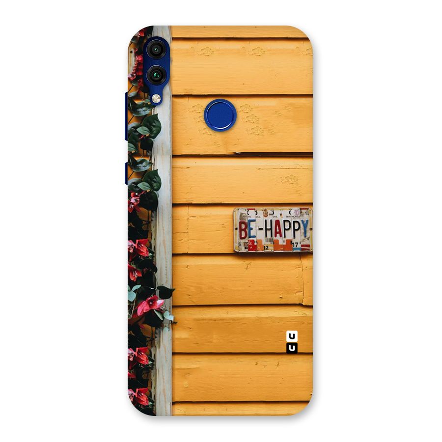 Be Happy Yellow Wall Back Case for Honor 8C