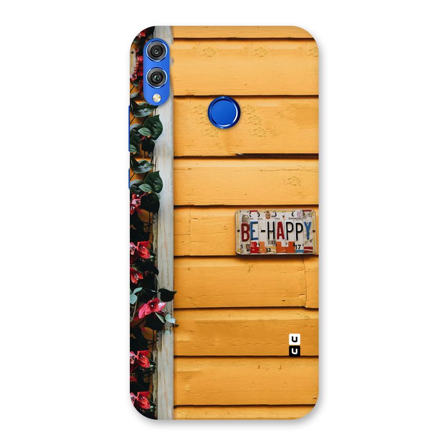 Be Happy Yellow Wall Back Case for Honor 8X