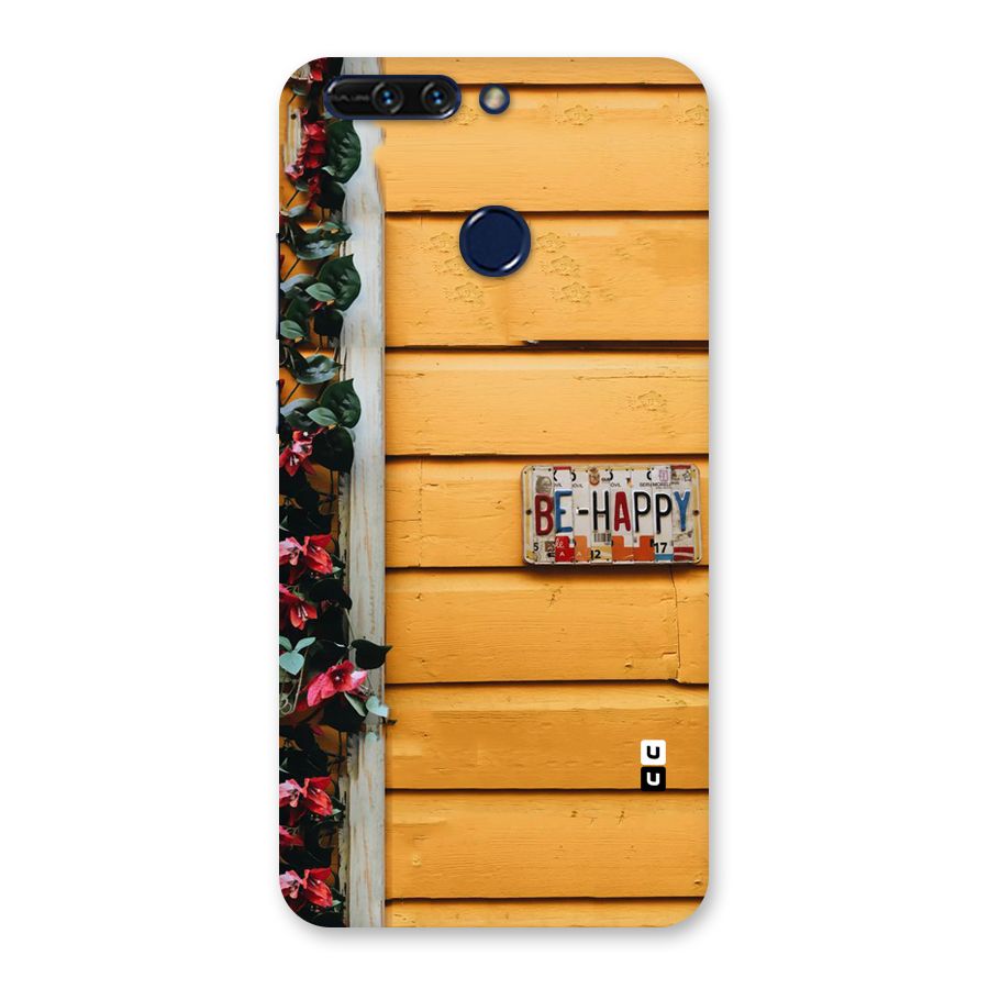 Be Happy Yellow Wall Back Case for Honor 8 Pro