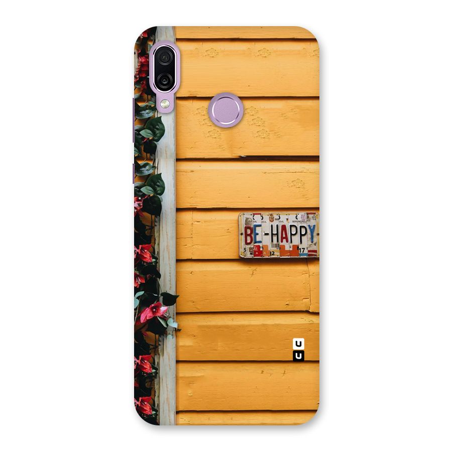 Be Happy Yellow Wall Back Case for Honor Play