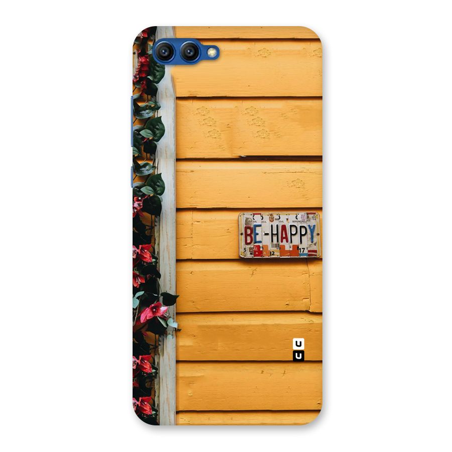 Be Happy Yellow Wall Back Case for Honor View 10