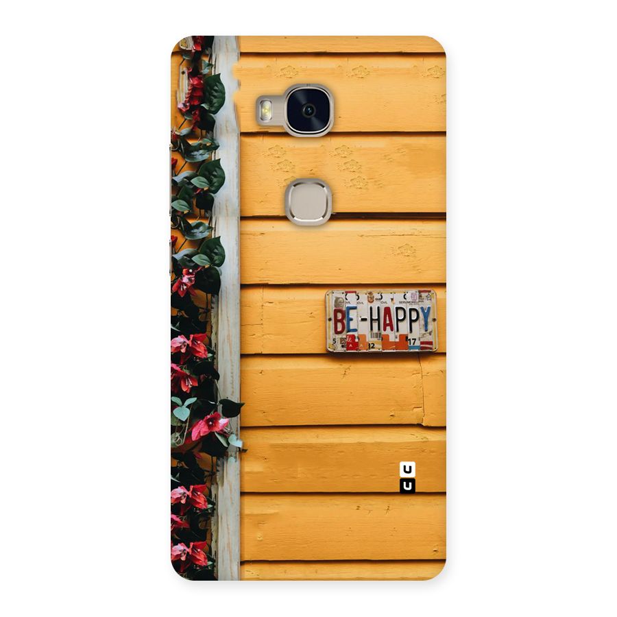 Be Happy Yellow Wall Back Case for Huawei Honor 5X