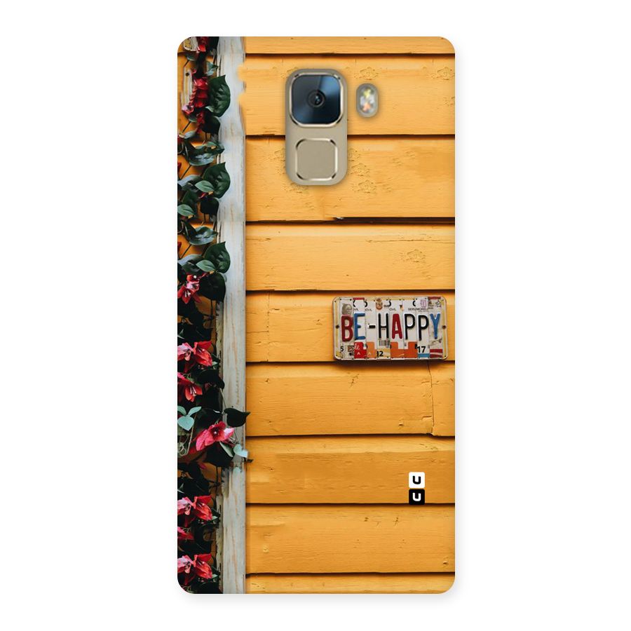Be Happy Yellow Wall Back Case for Huawei Honor 7