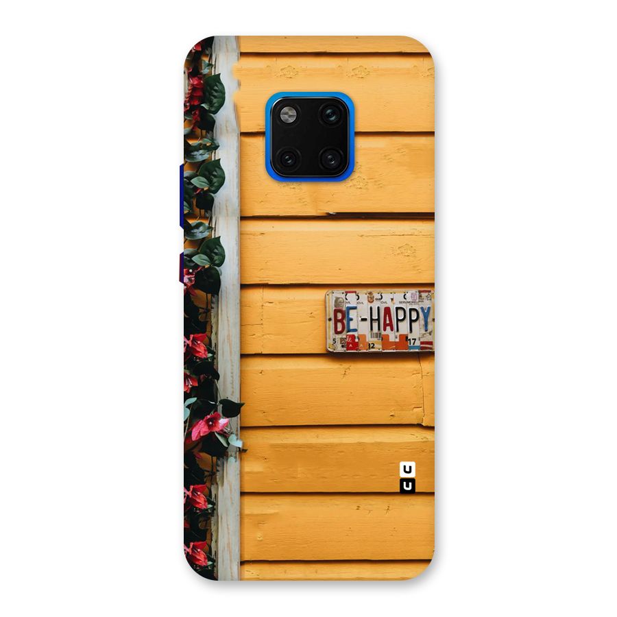 Be Happy Yellow Wall Back Case for Huawei Mate 20 Pro