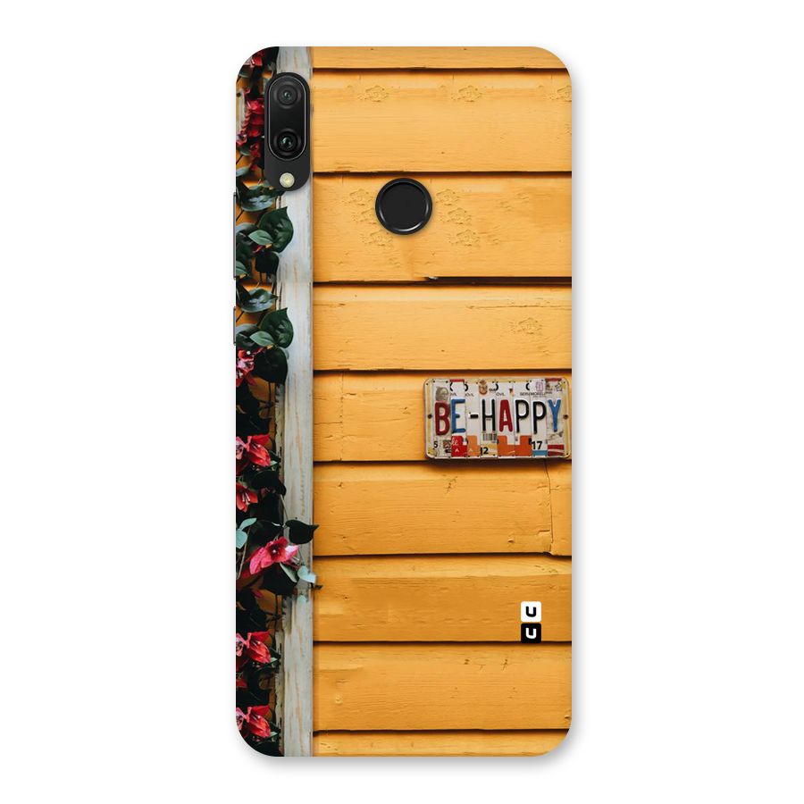 Be Happy Yellow Wall Back Case for Huawei Y9 (2019)