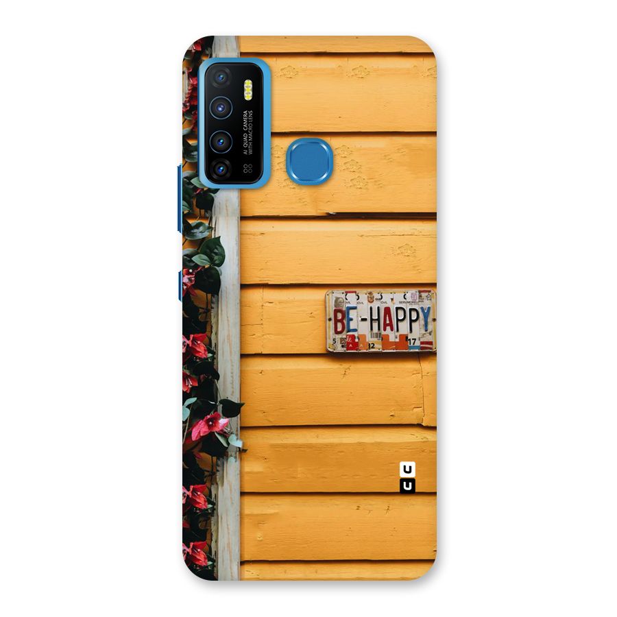Be Happy Yellow Wall Back Case for Infinix Hot 9