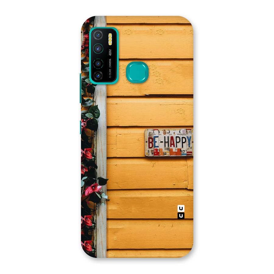 Be Happy Yellow Wall Back Case for Infinix Hot 9 Pro