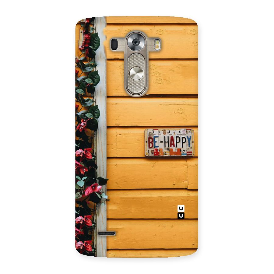 Be Happy Yellow Wall Back Case for LG G3