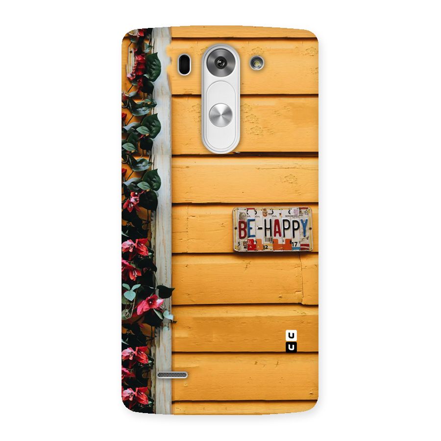Be Happy Yellow Wall Back Case for LG G3 Mini